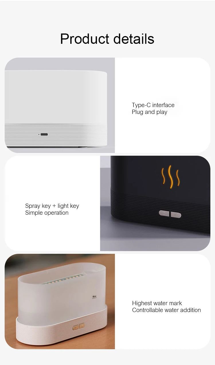 Diffuseur d'arôme, humidificateur d'air ultrasonique, brumisateur d'huile essentielle Led