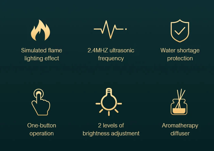 Diffuseur d'arôme, humidificateur d'air ultrasonique, brumisateur d'huile essentielle Led